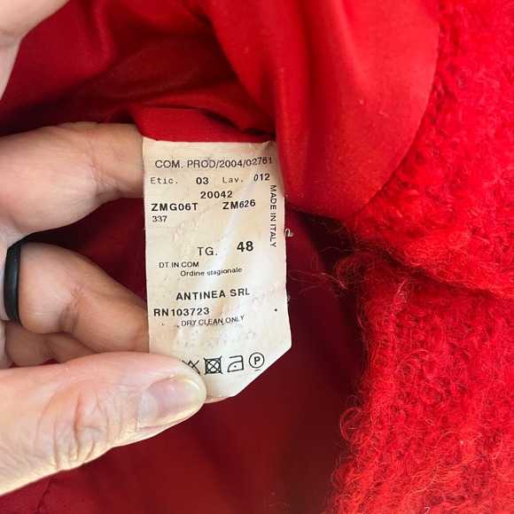 Armani Collezioni red bouncle Antinea blazer - Picture 6 of 9